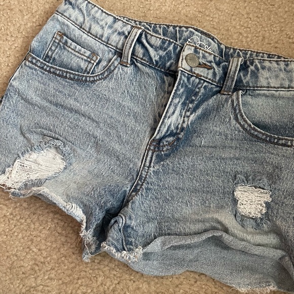 Art Class Light Blue Distressed Jean Shorts - Picture 2 of 5